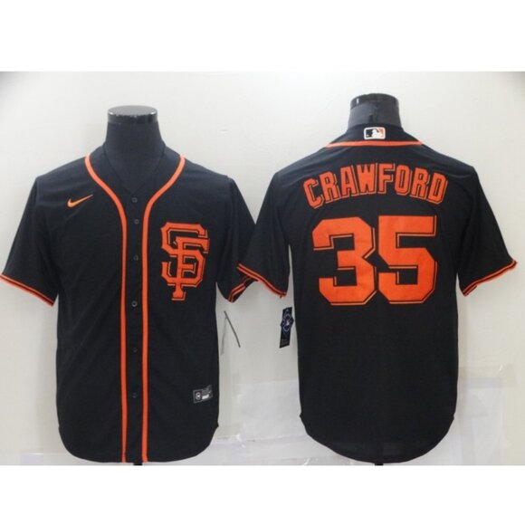 Mens Youths Kids Womens Brandon Crawford Black Stitched Jersey